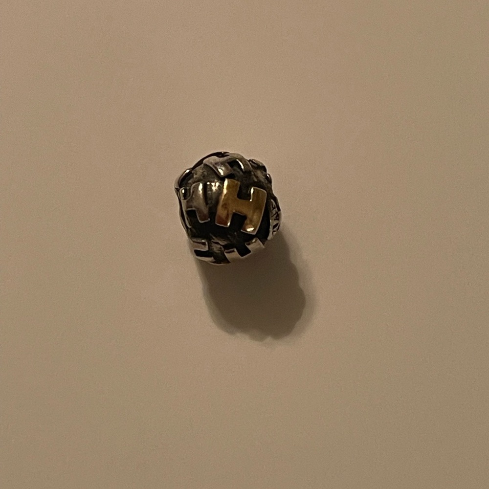 ✨ Retired Pandora Letter H Initial Silver and Solid 14K Gold Charm✨